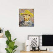 Vincent van Gogh - Zelfportret met strohoed Poster (Thuiskantoor)