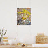 Vincent van Gogh - Zelfportret met strohoed Poster (Keuken)
