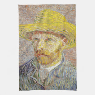 Vincent van Gogh - Zelfportret met strohoed Theedoek