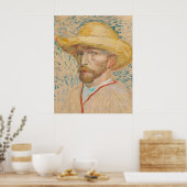 Vincent van Gogh Zelfportret met strohoed V Poster (Keuken)