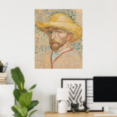 Vincent van Gogh Zelfportret met strohoed V Poster (Thuiskantoor)