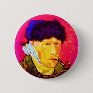 Vincent Van Gogh - Zelfportret met verband Pop Art Ronde Button 5,7 Cm