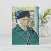 Vincent van Gogh - Zelfportret met verbonden oor Bedankkaart (Staand voorkant)