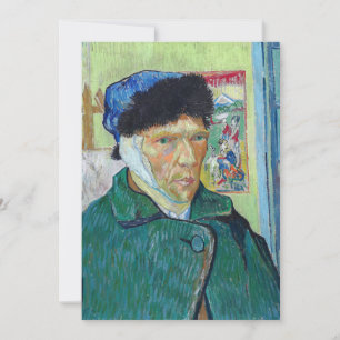 Vincent van Gogh - Zelfportret met verbonden oor Bedankkaart