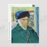 Vincent van Gogh - Zelfportret met verbonden oor Briefkaart<br><div class="desc">Zelfportret met verbonden oor - Vincent van Gogh,  1889</div>