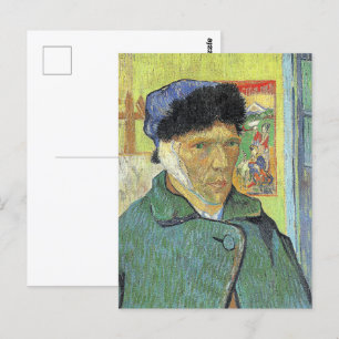 Vincent van Gogh, Zelfportret met verbonden oor, Briefkaart