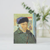 Vincent van Gogh - Zelfportret met verbonden oor Briefkaart (Staand voorkant)