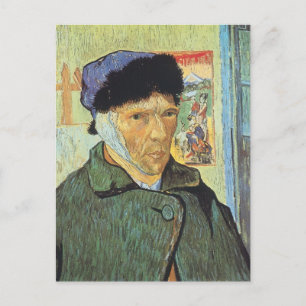 Vincent van Gogh - Zelfportret met verbonden oor Briefkaart