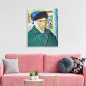 Vincent van Gogh - Zelfportret met verbonden oor Canvas Afdruk (Insitu (Woonkamer))
