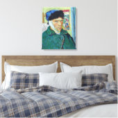 Vincent van Gogh - Zelfportret met verbonden oor Canvas Afdruk (Insitu (Slaapkamer))