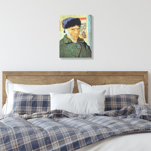 Vincent van Gogh - Zelfportret met verbonden oor Canvas Afdruk (Insitu (Slaapkamer))
