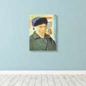 Vincent van Gogh - Zelfportret met verbonden oor Canvas Afdruk (Insitu (Houten vloer))
