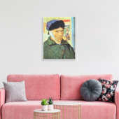 Vincent van Gogh - Zelfportret met verbonden oor Canvas Afdruk (Insitu (Woonkamer))