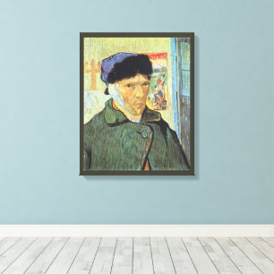 Vincent van Gogh - Zelfportret met verbonden oor Canvas Afdruk