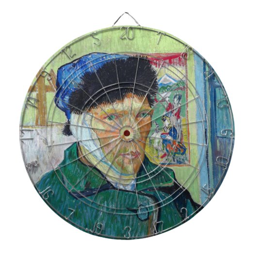 Vincent van Gogh - Zelfportret met verbonden oor Dartbord (Voorkant)