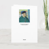 Vincent van Gogh - Zelfportret met verbonden oor Kaart (Achterkant)