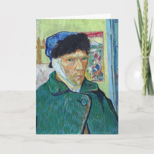 Vincent van Gogh - Zelfportret met verbonden oor Kaart (Voorkant)