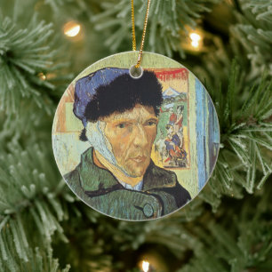 Vincent van Gogh - Zelfportret met verbonden oor Keramisch Ornament
