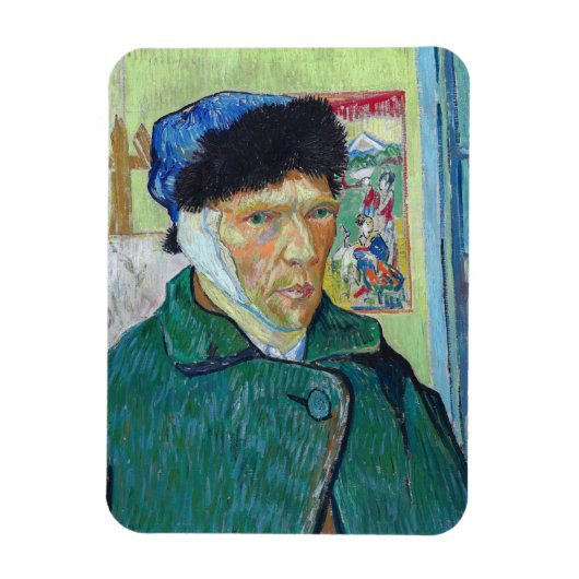 Vincent van Gogh - Zelfportret met verbonden oor Magneet (Verticaal)