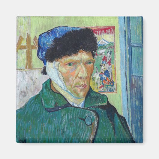 Vincent van Gogh - Zelfportret met verbonden oor Magneet (Voorkant)