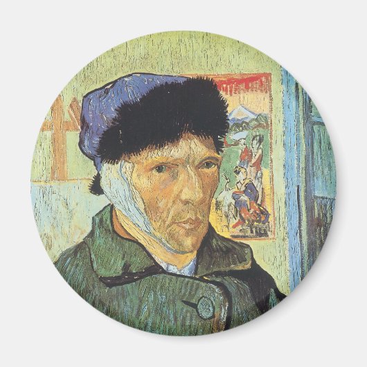 Vincent van Gogh - Zelfportret met verbonden oor Magneet (Voorkant)