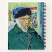 Vincent van Gogh - Zelfportret met verbonden oor Notitieboek (Achterkant)