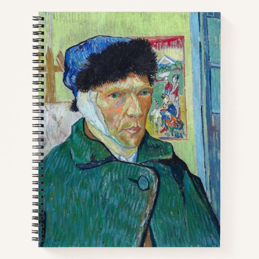 Vincent van Gogh - Zelfportret met verbonden oor Notitieboek (Voorkant)