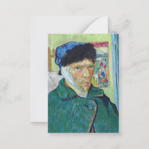 Vincent van Gogh - Zelfportret met verbonden oor Notitiekaartje