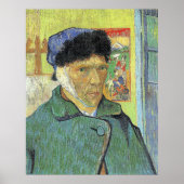 Vincent van Gogh, Zelfportret met verbonden oor, Poster (Voorkant)