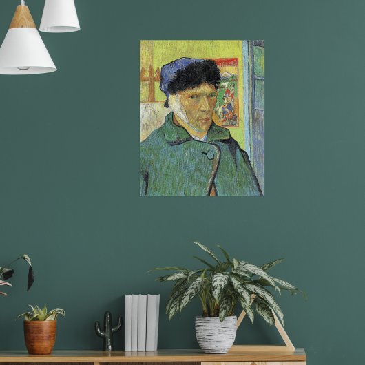 Vincent van Gogh, Zelfportret met verbonden oor, Poster (Woonkamer 1)