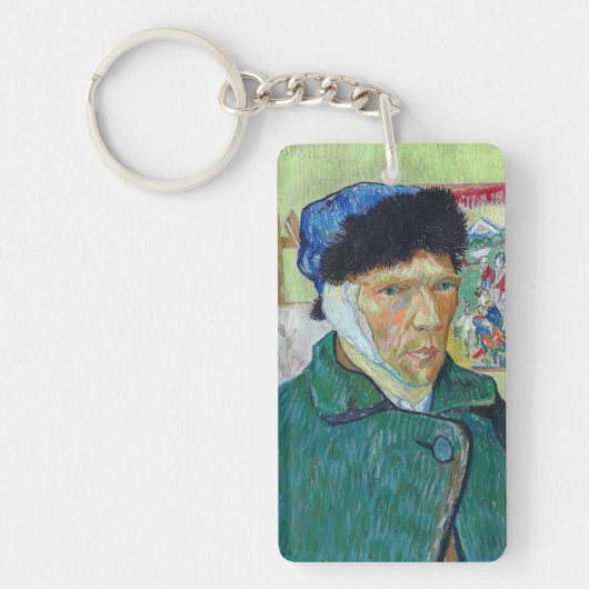 Vincent van Gogh - Zelfportret met verbonden oor Sleutelhanger (Voorkant)