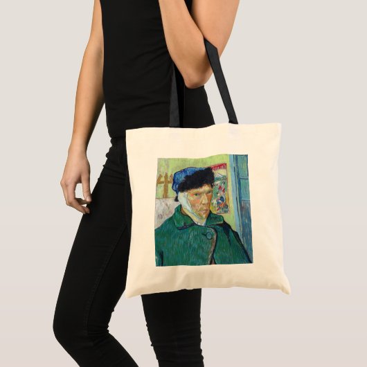 Vincent van Gogh - Zelfportret met verbonden oor Tote Bag (Voorkant (product))