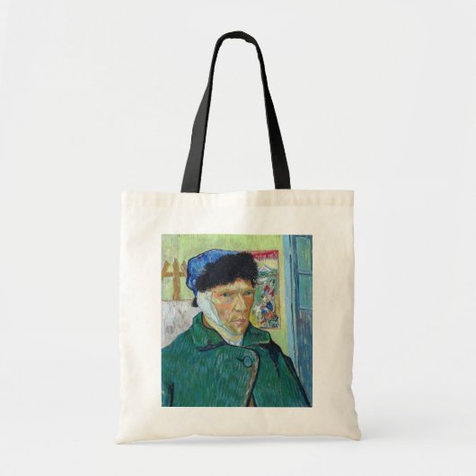 Vincent van Gogh - Zelfportret met verbonden oor Tote Bag (Voorkant)