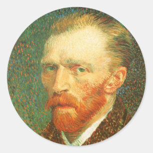 Vincent van Gogh - Zelfportret van Gogh Ronde Sticker