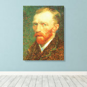 Vincent van Gogh - Zelfportret van Van Gogh Canvas Afdruk (Insitu (Houten vloer))