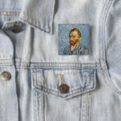 Vincent Van Gogh - Zelfportret Vierkante Button 5,1 Cm (In situ)