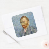 Vincent Van Gogh - Zelfportret Vierkante Sticker (Envelop)