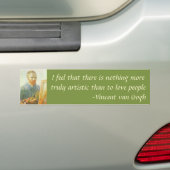 Vincent van Gogh - Zelfportret voor Ezel Bumpersticker (Op auto)