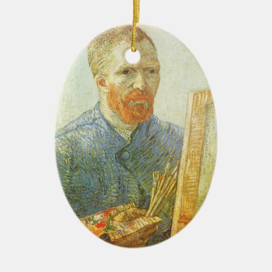 Vincent van Gogh - Zelfportret voor Ezel Keramisch Ornament (Voorkant)