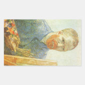 Vincent van Gogh - Zelfportret voor Ezel Rechthoekige Sticker (Voorkant)