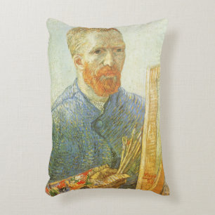 Vincent van Gogh - Zelfportret voor het ezel Accent Kussen