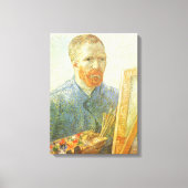 Vincent van Gogh - Zelfportret voor het ezel Canvas Afdruk (Voorkant)