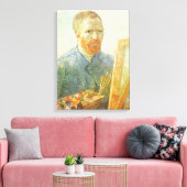 Vincent van Gogh - Zelfportret voor het ezel Canvas Afdruk (Insitu (Woonkamer))