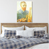 Vincent van Gogh - Zelfportret voor het ezel Canvas Afdruk (Insitu (Slaapkamer))
