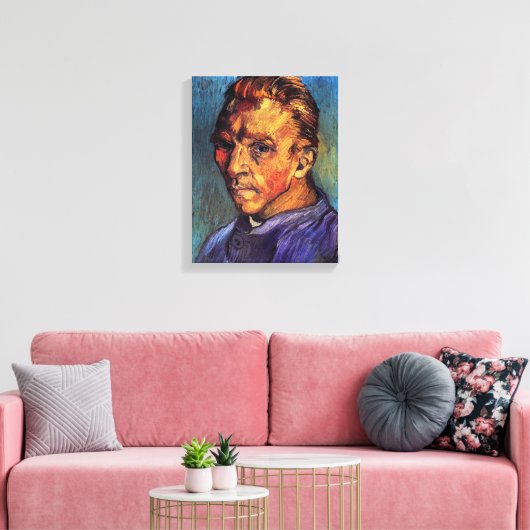 Vincent van Gogh - zelfportret zonder baard Canvas Afdruk (Insitu (Woonkamer))
