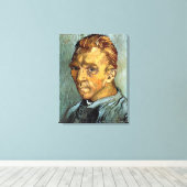VINCENT VAN GOGH - Zelfportret zonder baard Canvas Afdruk (Insitu (Houten vloer))
