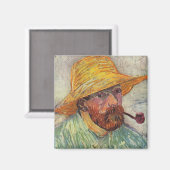 Vincent Van Gogh Zelfportretpijp Magneet (Voorkant / Achterkant)
