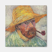 Vincent Van Gogh Zelfportretpijp Magneet (Voorkant)