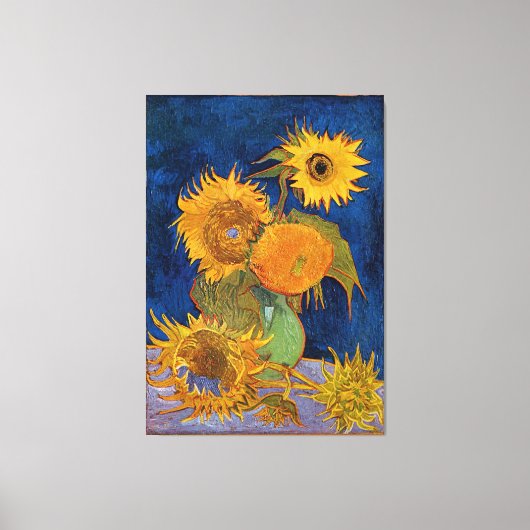 Vincent van Gogh Zes Zonnebloemen Verpakt Canvas (Voorkant)