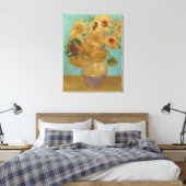 Vincent Van Gogh - Zonbloemen Canvas Afdruk (Insitu (Slaapkamer))